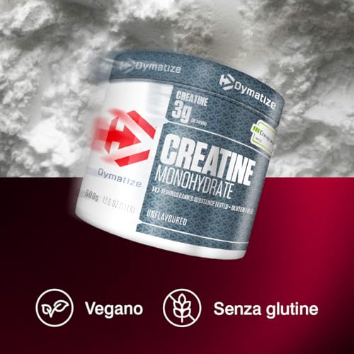 Detalle de Dymatize Creatine Monohydrate in polvere non aromatizzata 500 g – 100% Creapure