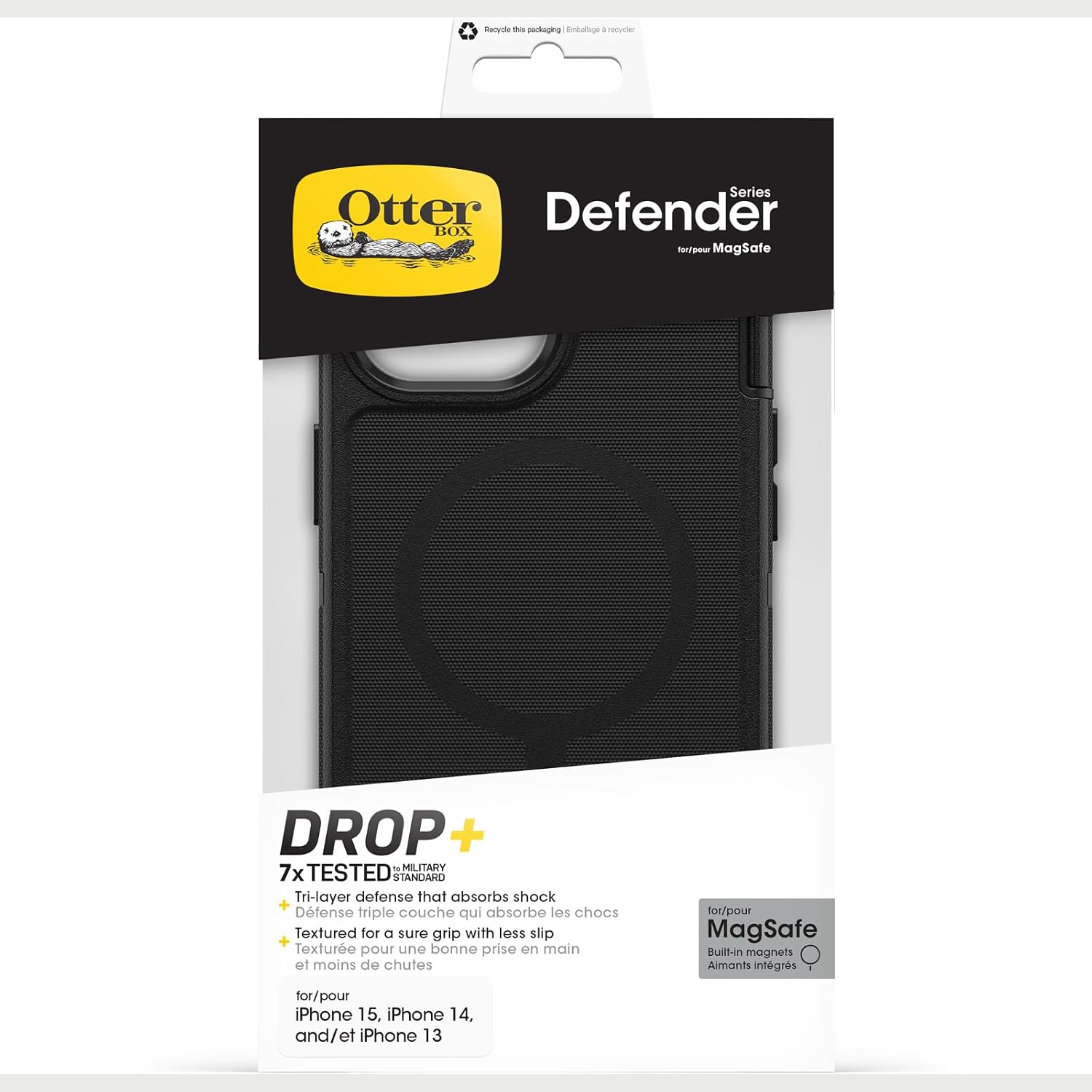 Detalle de OtterBox Defender Series MagSafe Case for iPhone 17e–13: Ultra-Rugged, Drop-Proof Protection