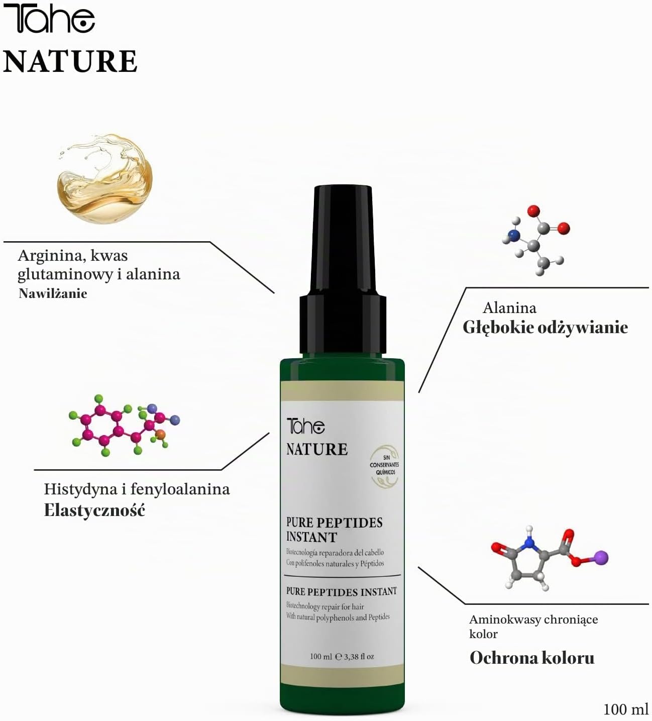 Thumbnail 4 de Tahe Nature Pure Peptides Instant – kremowa kuracja bez spłukiwania, 100 ml
