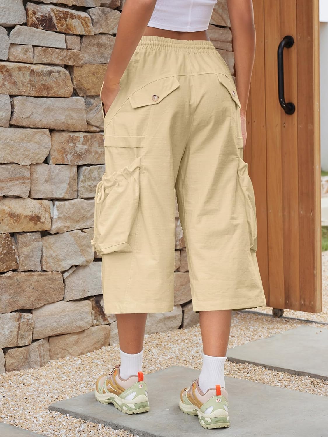 Thumbnail 4 de Aoysky Women's Cotton Cargo Capris