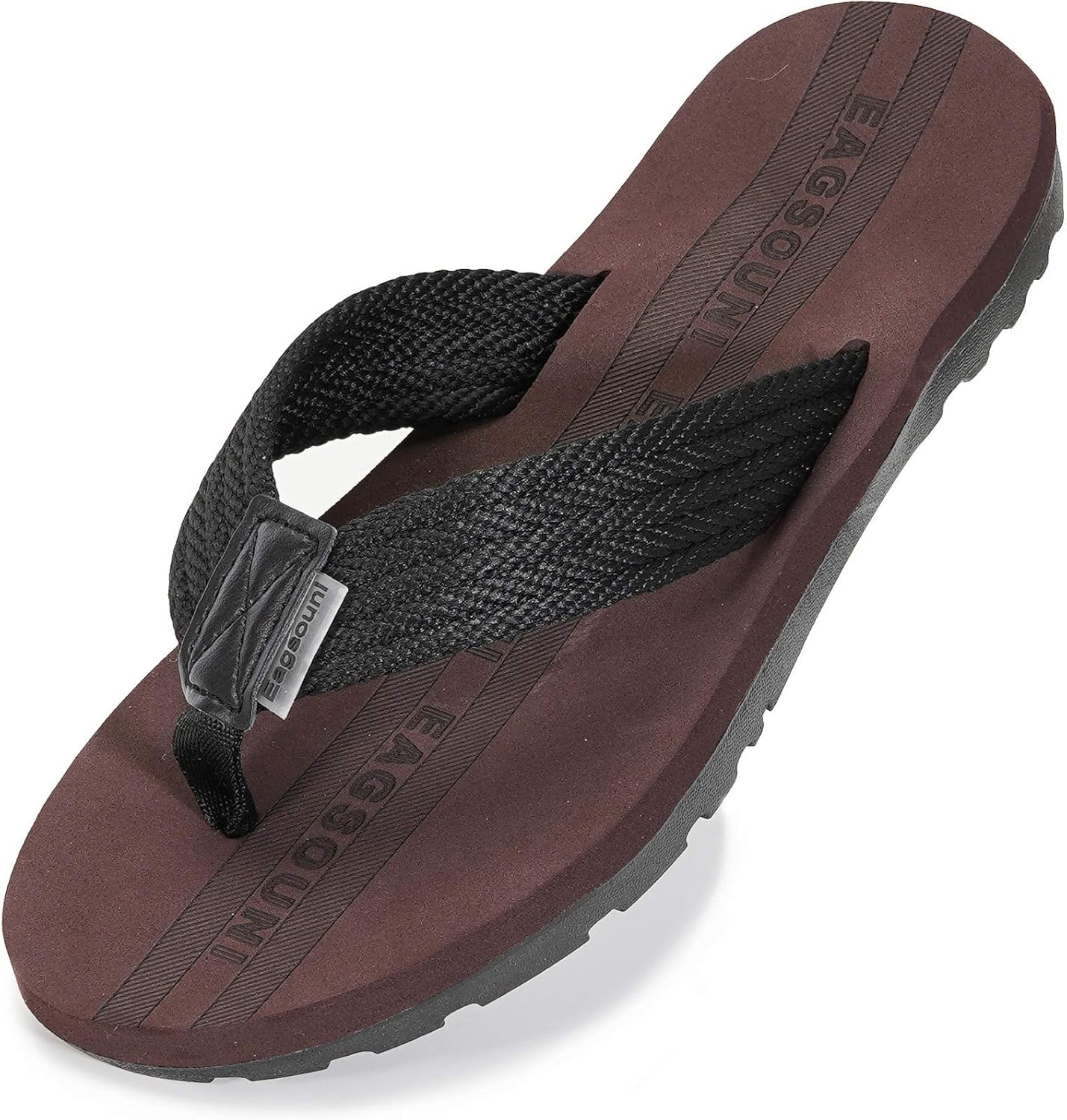 Detalle de Damen/Herren Zehentrenner Sommer Flip Flops – sportlicher, schlichter Hausschuhe-Sandale