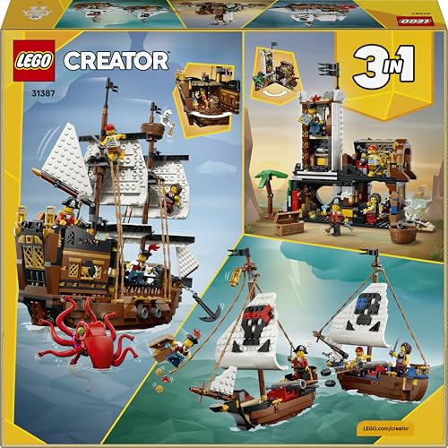 Thumbnail 9 de LEGO Creator 3 in 1 Iconica Nave da Pirata (31387): un set trasformabile per 3 avventure
