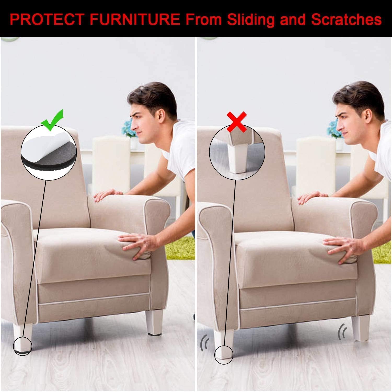 Thumbnail 4 de Yelanon Non Slip Furniture Pads 56 pcs