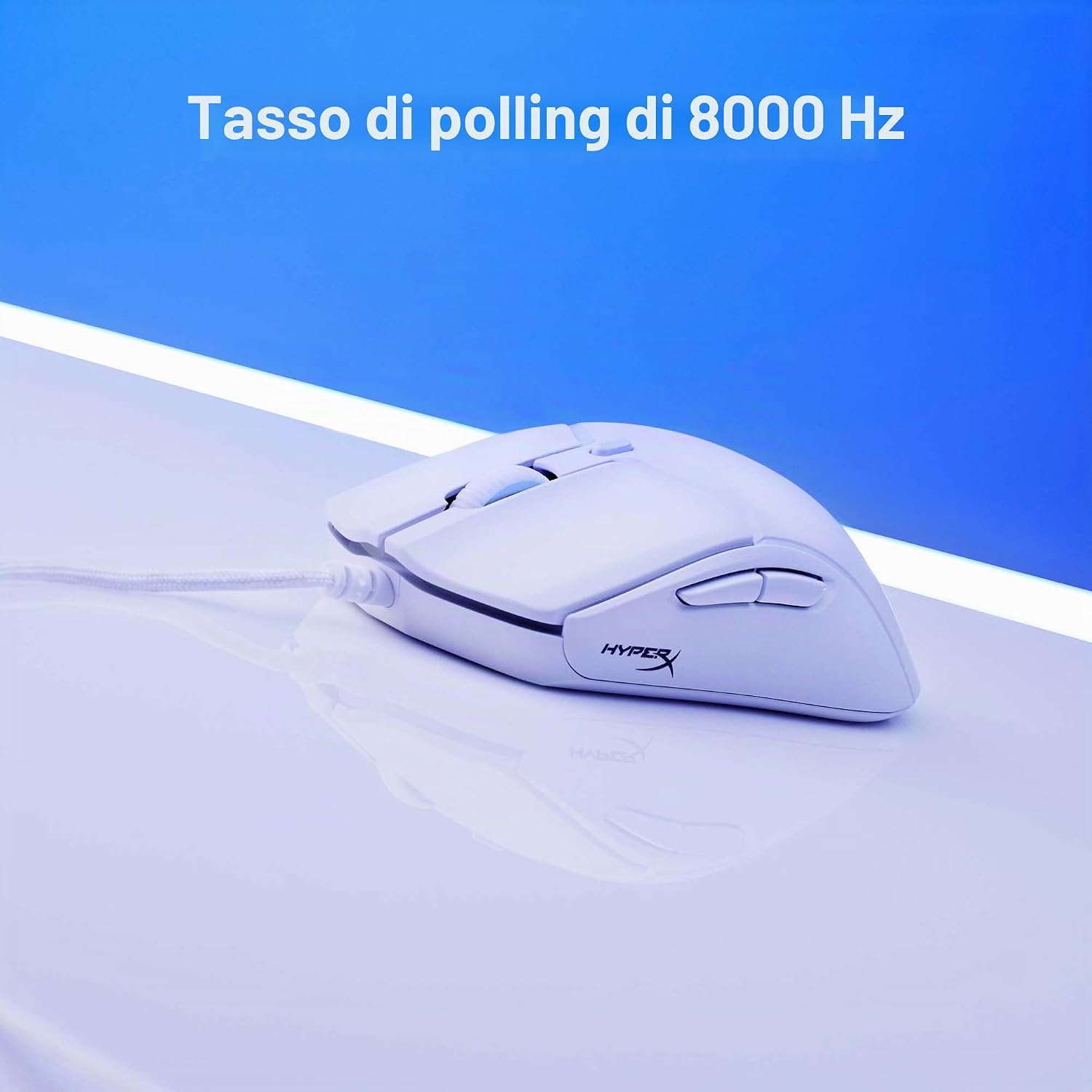 Detalle de HyperX Pulsefire Haste 2: mouse da gaming cablato ultraleggero con illuminazione RGB