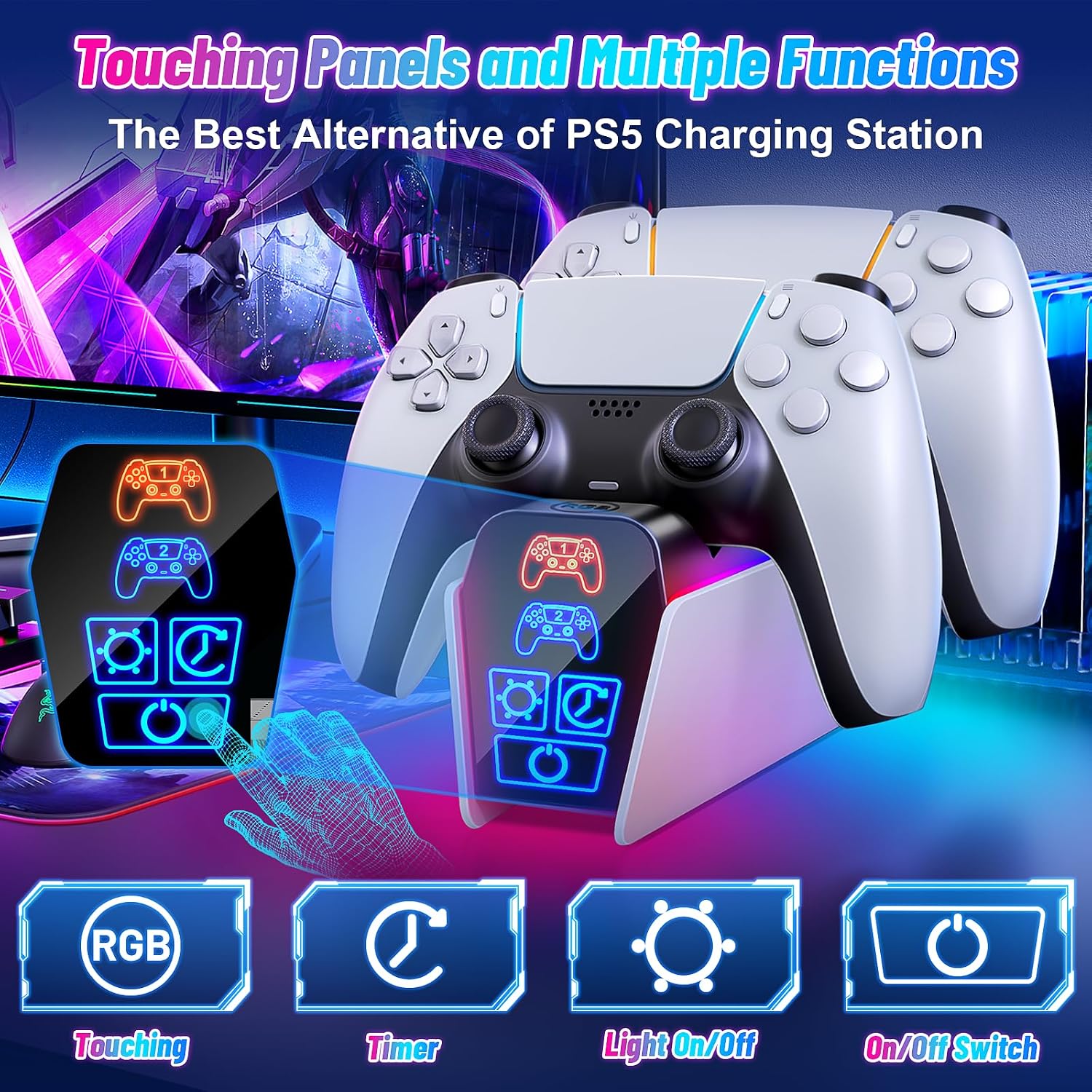 Thumbnail 3 de Fenolical PS5 Charging Station with timer