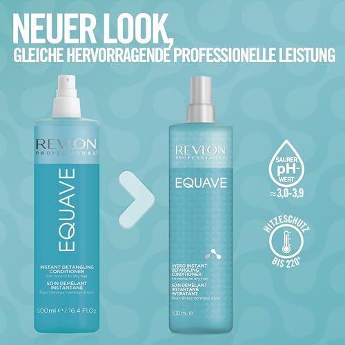 Detalle de REVLON Professional Equave Hydro Instant Detangling Conditioner 500 ml – Leave-in Sprühconditioner für normales bis trockenes Haar