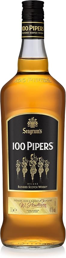 Detalle de 100 Pipers Blended Escocés 1 L 🥃