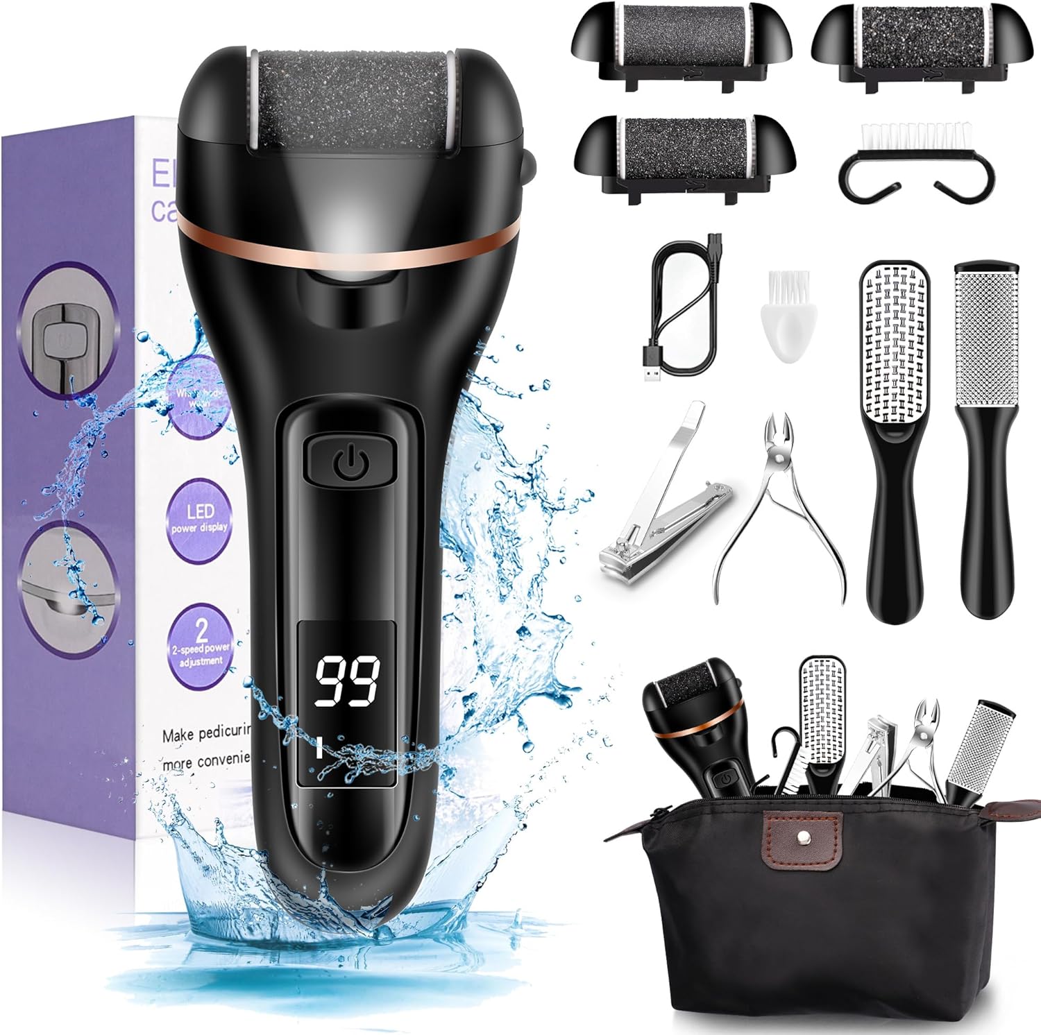 Detalle de Ratukall Electric Foot File Rechargeable 1️⃣ 🦶