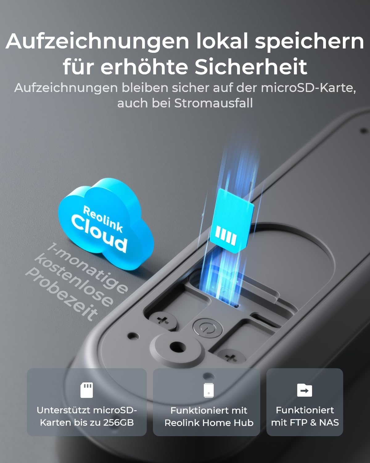 Detalle 1 de Reolink Video Doorbell 2K Akku Türklingel