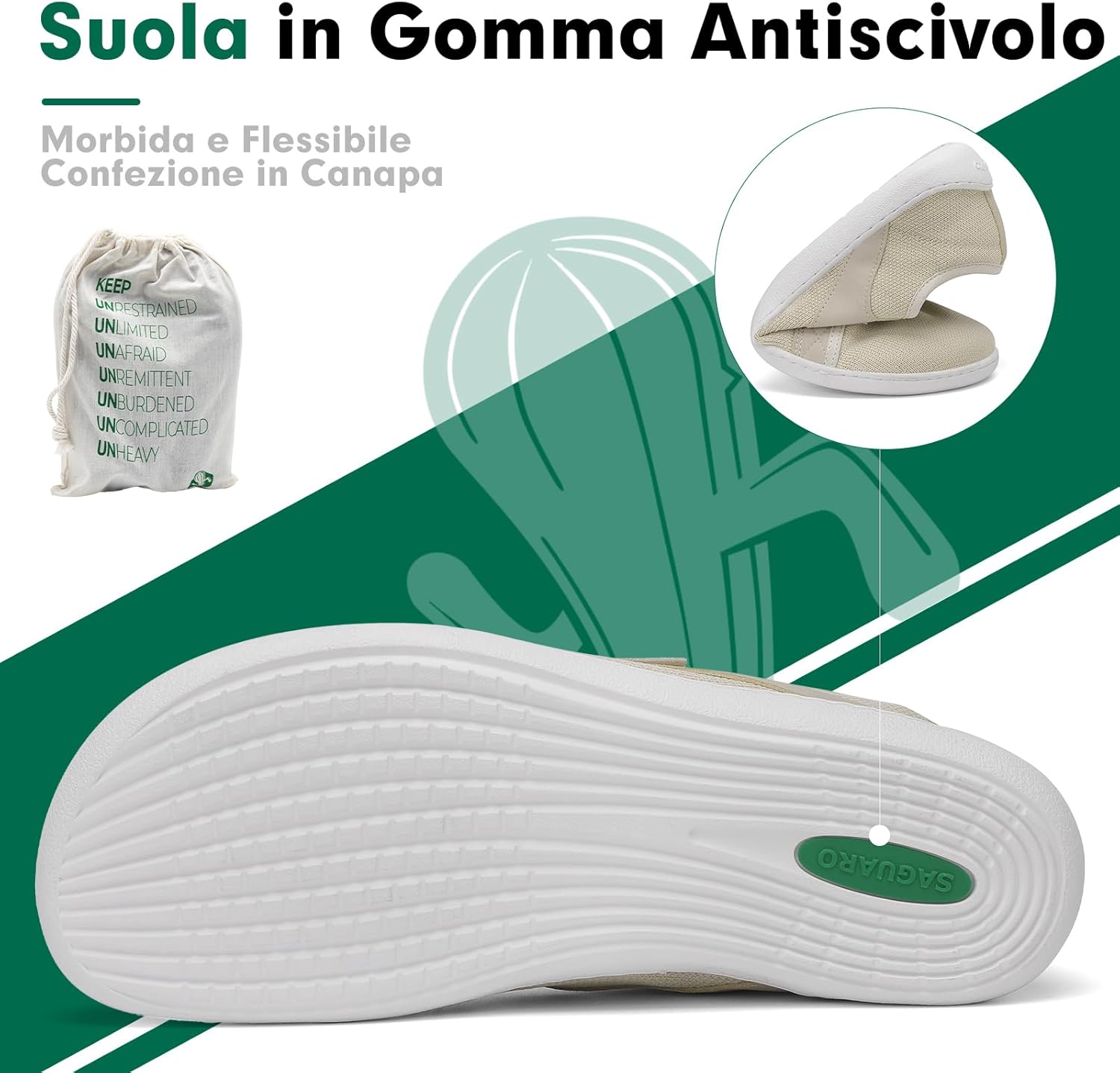 Thumbnail 5 de SAGUARO Unisex Knit Scarpe Barefoot with Suola Zero Drop Luck I (Taglie 36-48)