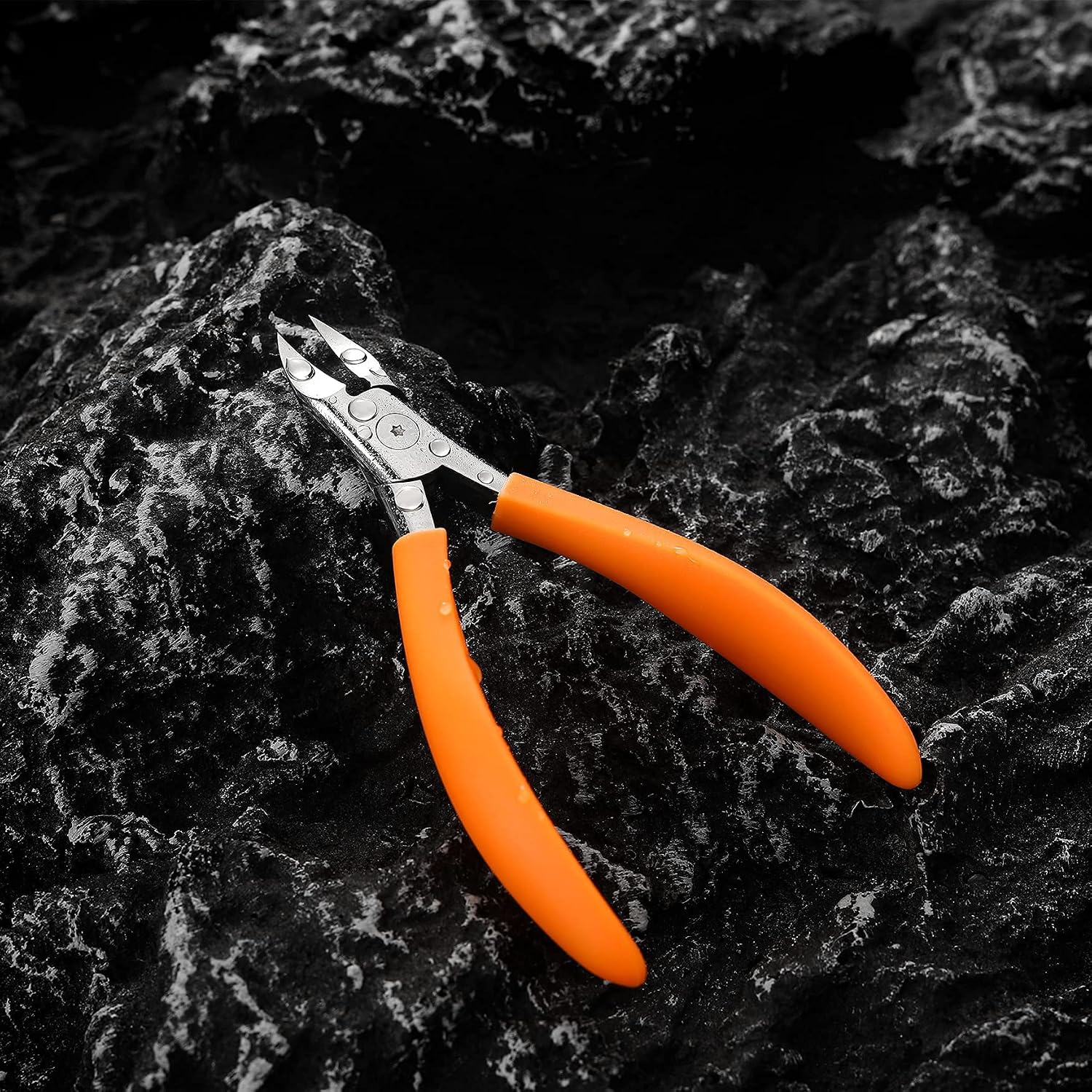 Detalle de FVION Profi-Nagelzange für Fußnägel aus Edelstahl (orange) – für dicke & eingewachsene Nägel