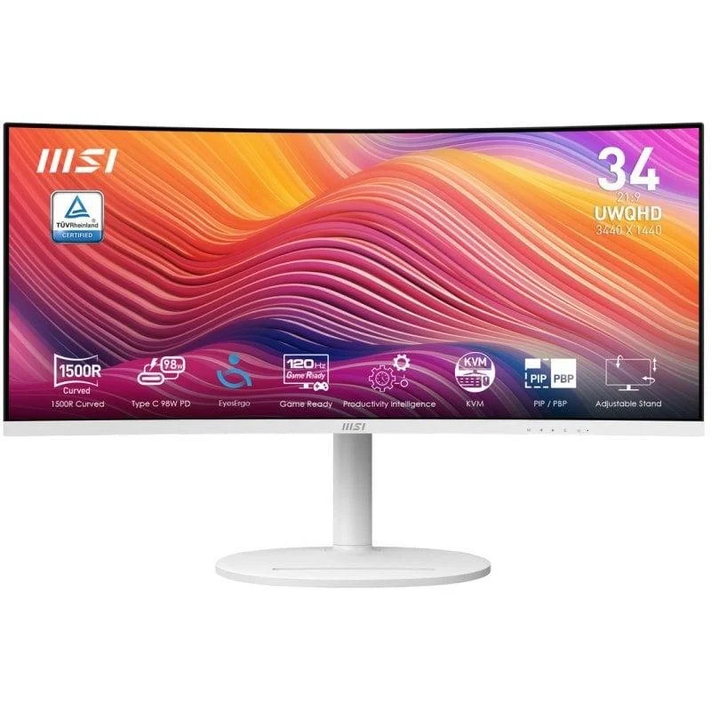 Detalle de MSI Modern MD342CQPW monitor 34" 21:9 98W 😊