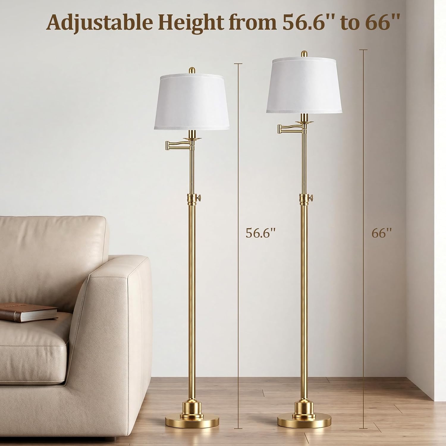 Detalle 2 de Vintage Floor Lamp, Height Adjustable