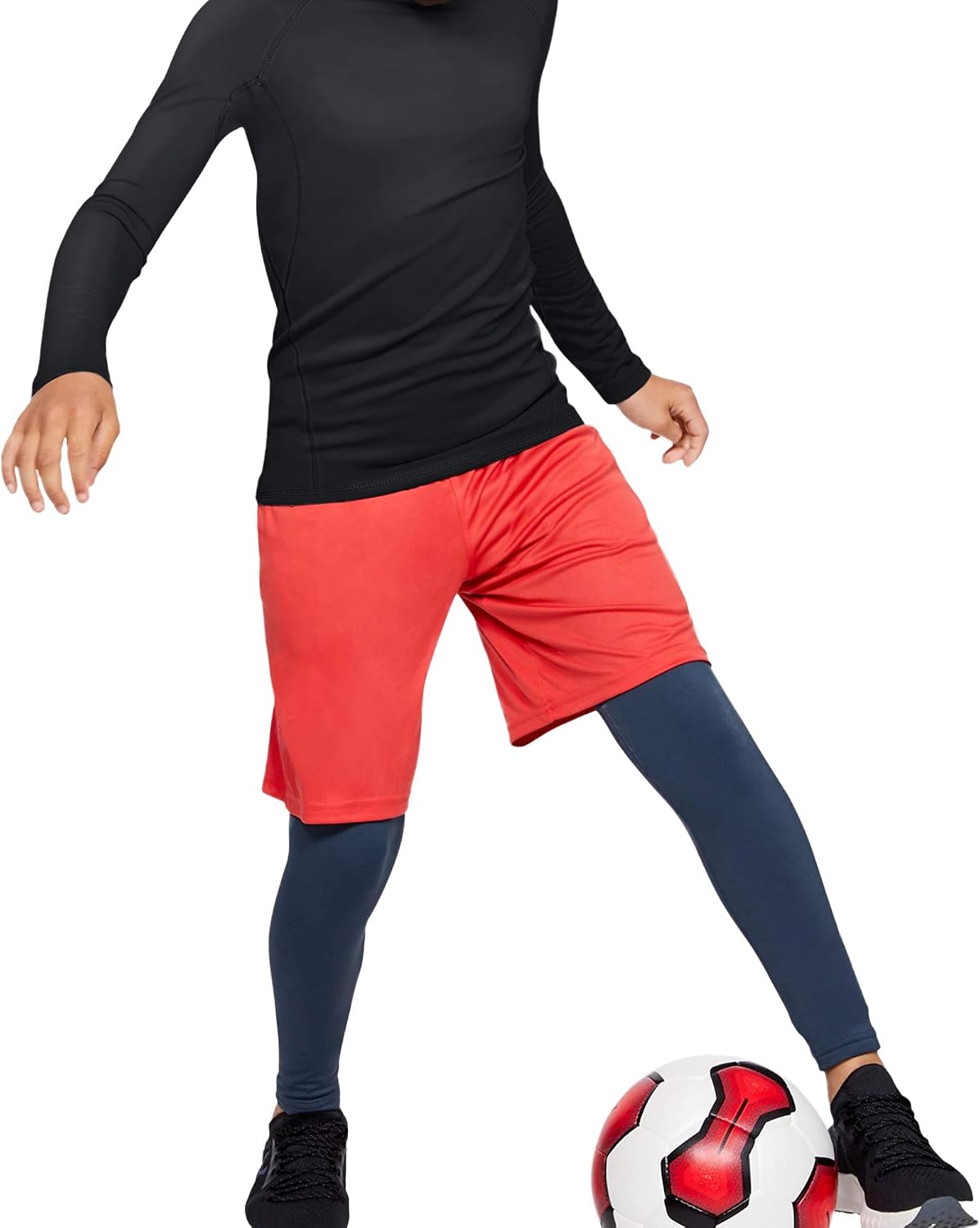 Detalle de TELALEO Boys' Compression Shirt, Long Sleeve