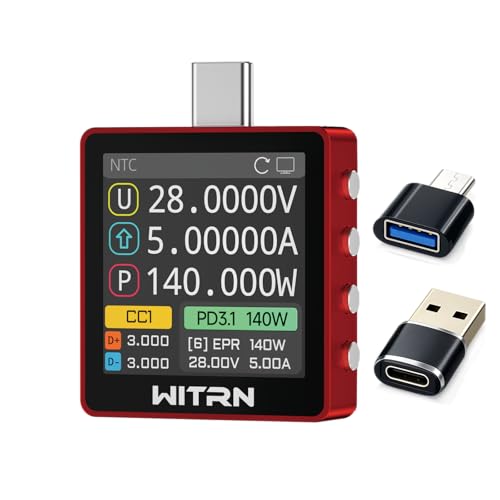 Detalle de AVHzY K2 USB Spannungs- und Strommesser – PD3.1 / EPR 28 V Protokolltester (K2R 48V)