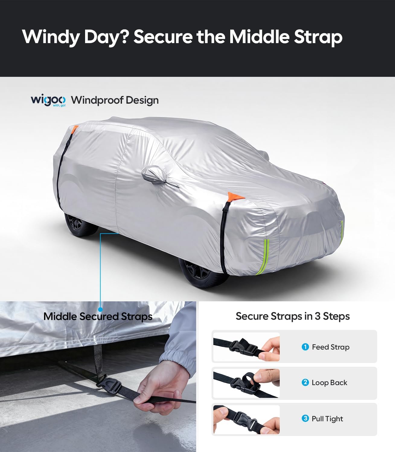 Thumbnail 6 de Wigoo BMW X5 Car Cover Accessories (2007-2026): Custom-Fit, Weatherproof SUV Cover
