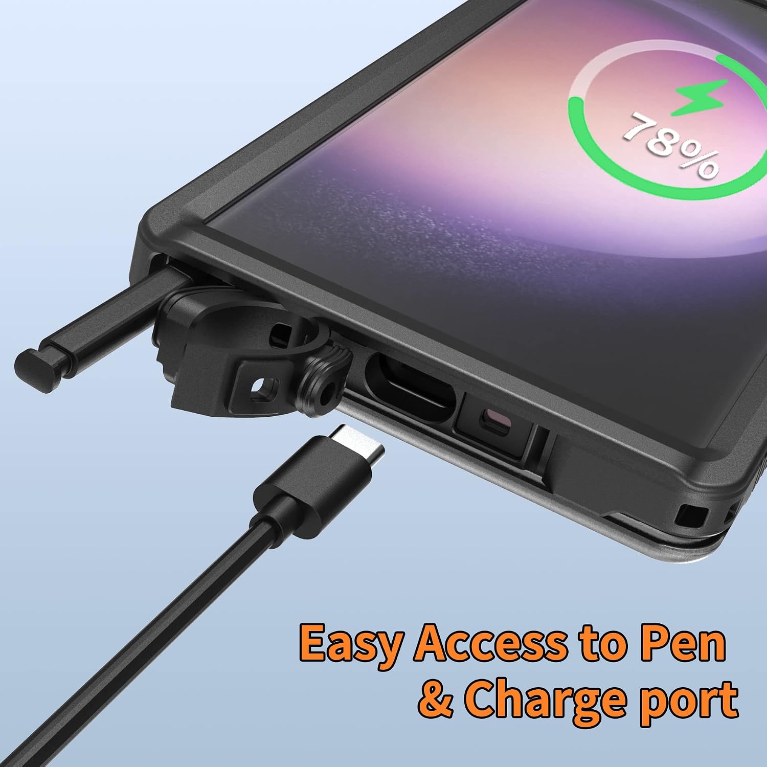 Thumbnail 4 de Cozycase S23 Ultra (Noir) Waterproof 360° Case with Screen and Camera Protection
