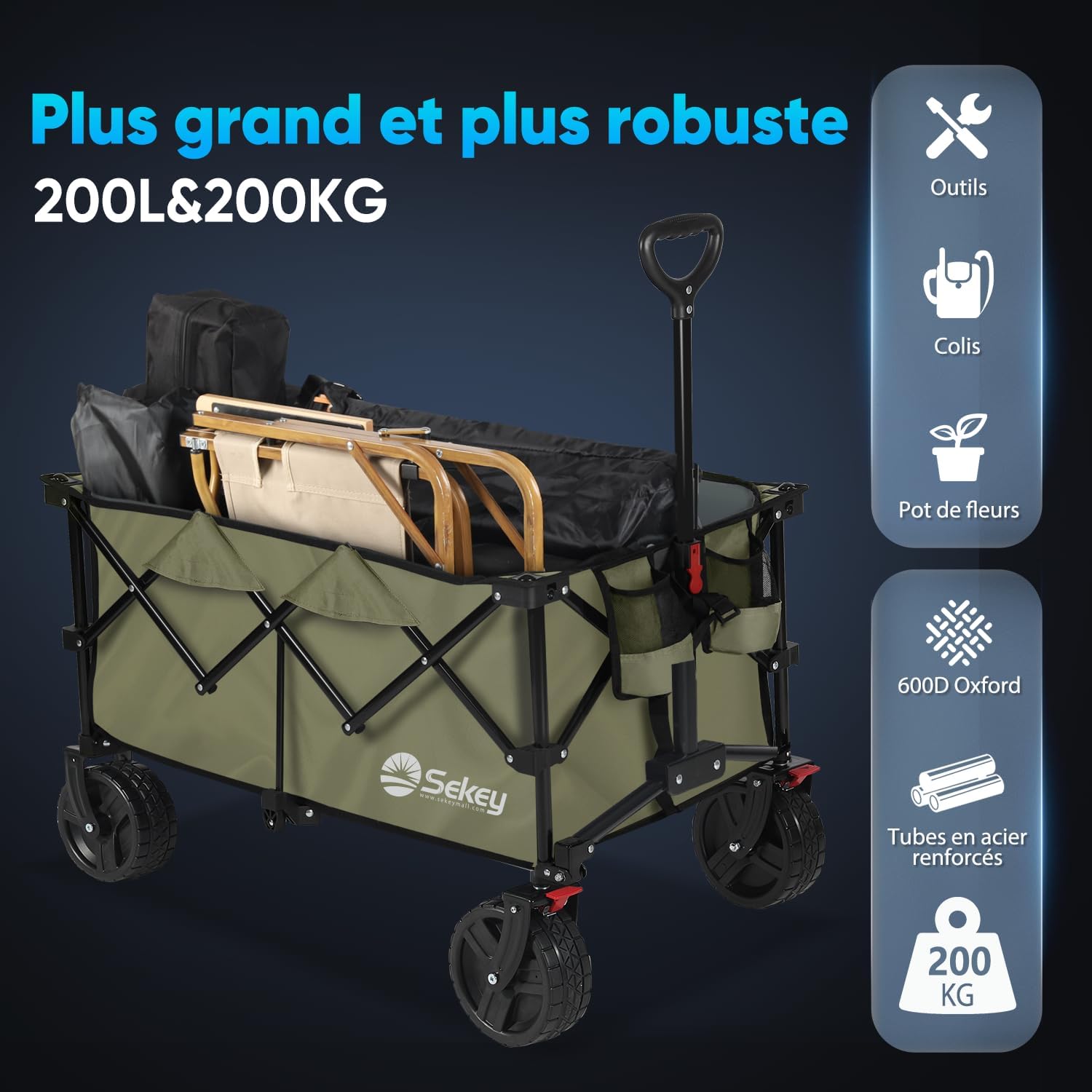 Thumbnail 1 de Sekey XXL Plus Chariot Jardin 200L