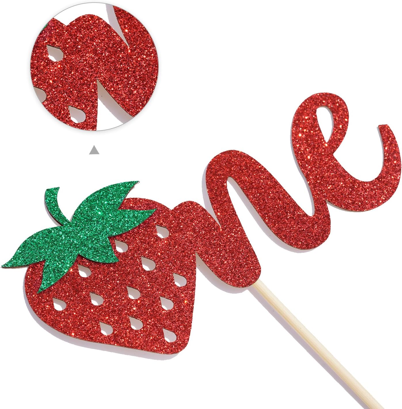 Thumbnail 6 de Strawberry Cake Topper Glitter Cardboard