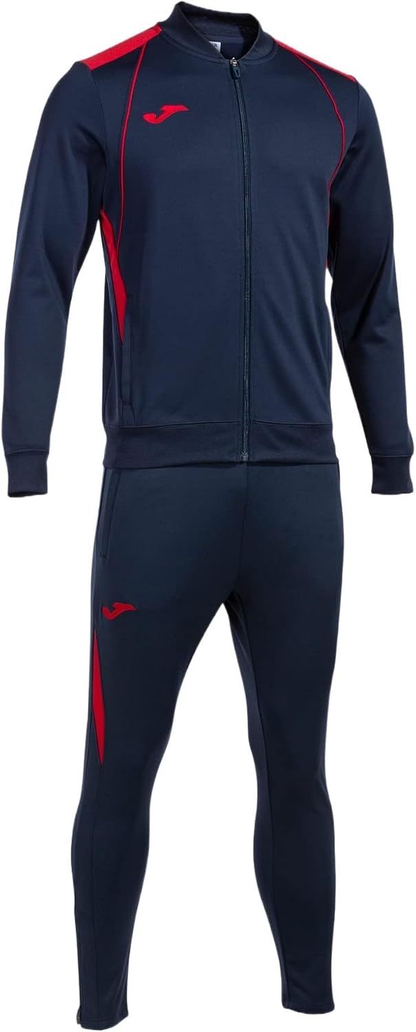 Detalle 1 de Joma Chándal Hombre Negro M: chaqueta con cremallera y pantalón largo para entrenamiento y uso diario