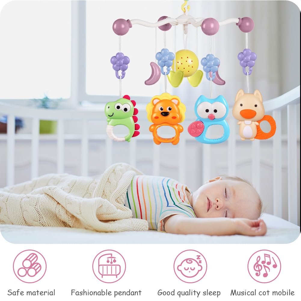 Detalle 2 de Aolso Babybett-Mobile Musik mit Timer
