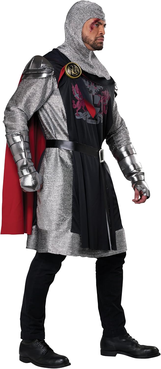 Detalle de California Costumes 1370 Men's Medieval Knight Costume with Cape and Chain-Mail Panels