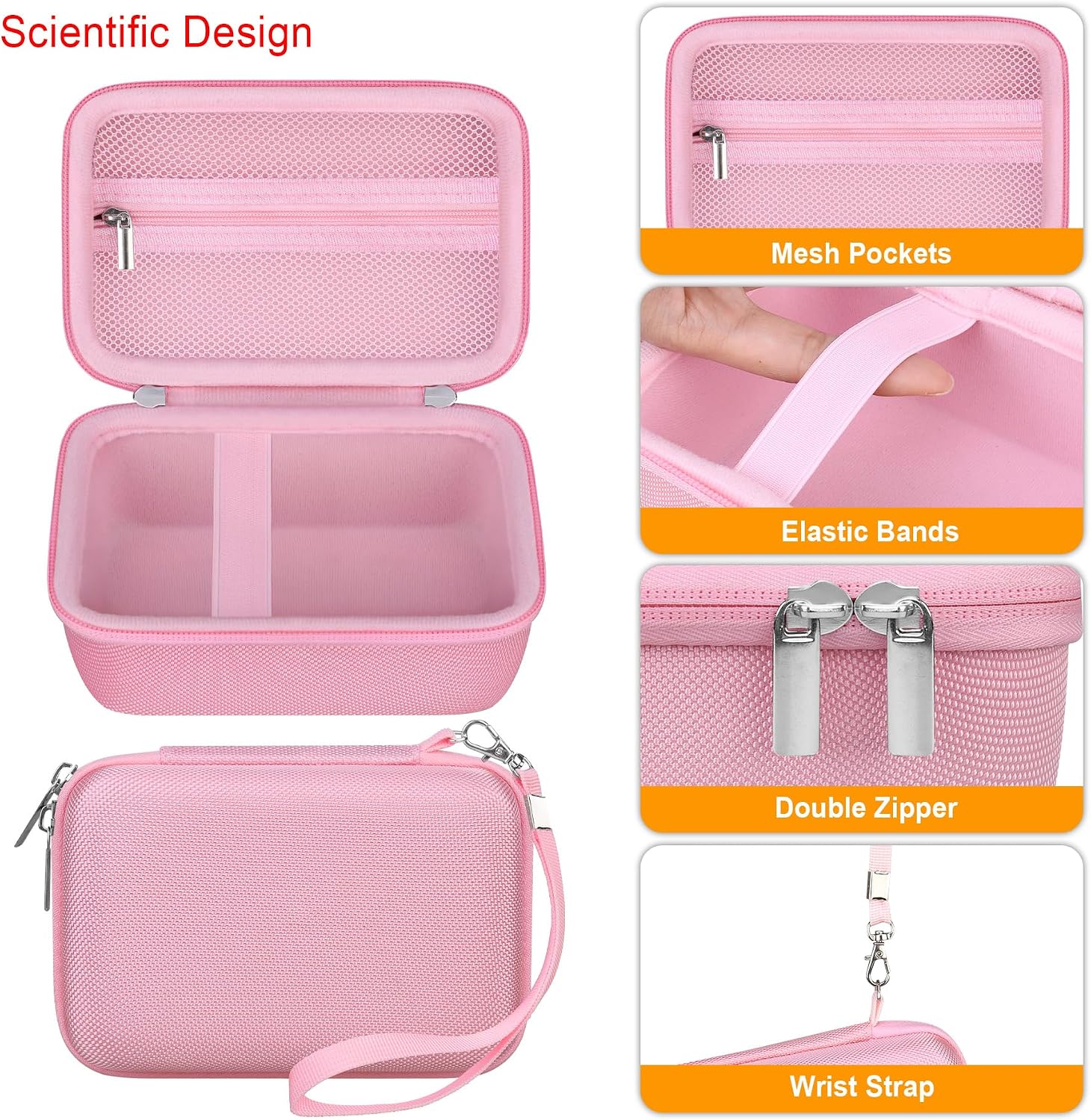 Thumbnail 3 de Elonbo Carrying Case for Fujifilm X100VI / X100V / X100F / X100S / X-E5 (Pink) hard travel bag