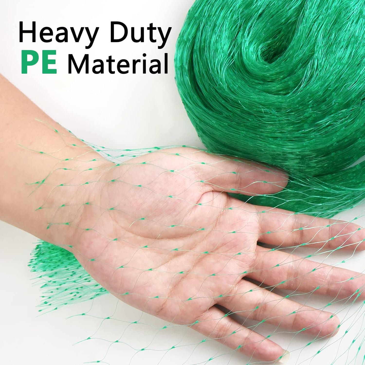 Detalle de MAYADUO Garden Netting for Plants, Fruit & Veg Patch – 4x12M Green Anti-Bird Netting Kit
