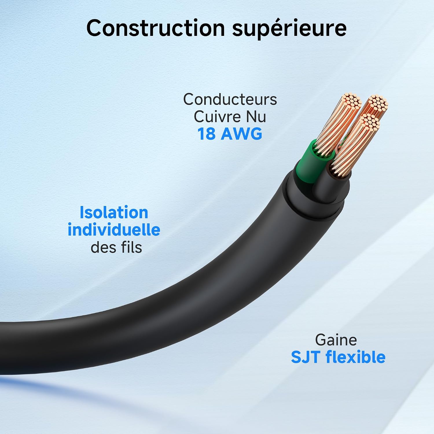 Thumbnail 5 de Cable Matters lot de 2 câbles de rallonge électrique PDU IEC C13 vers C14 – 2 m