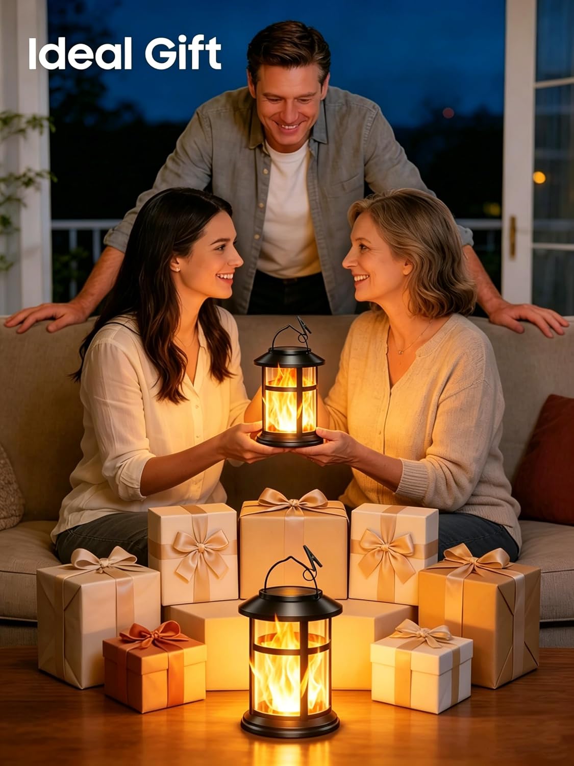 Thumbnail 6 de GEARLITE Solar Lights Outdoor Garden 2-Pack, IP65 Waterproof Flickering Flame Lanterns