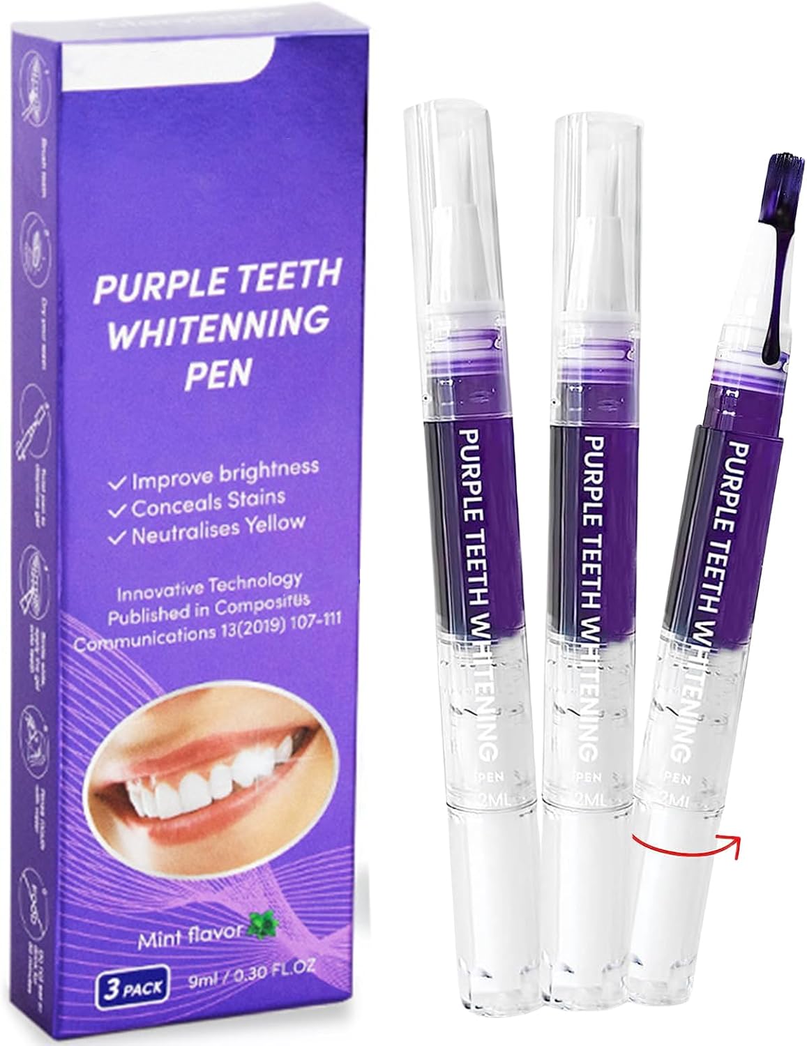 Zahnaufhellung Stift Purple Teeth Whitening Pen