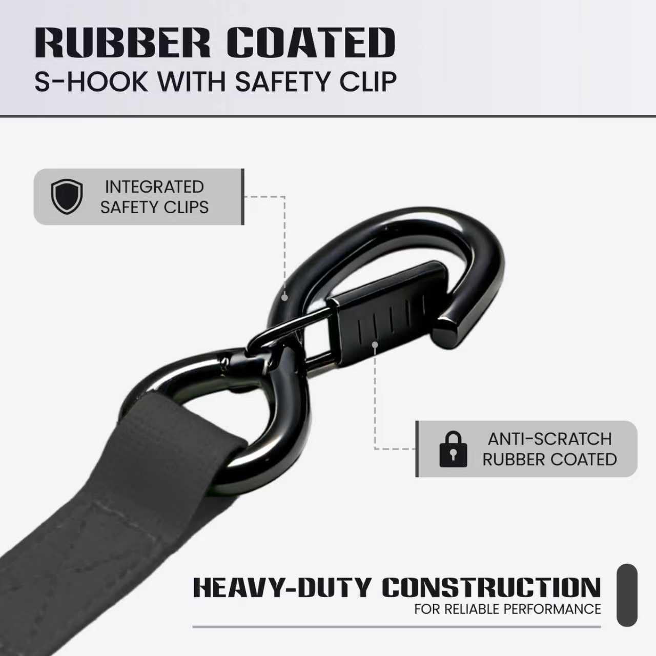 Thumbnail 6 de Retractable Ratchet Straps 1in x 13ft (4-Pack) — Heavy-Duty Auto Slow Retraction Tie-Downs for Truck, Trailer, Motorcycle & More