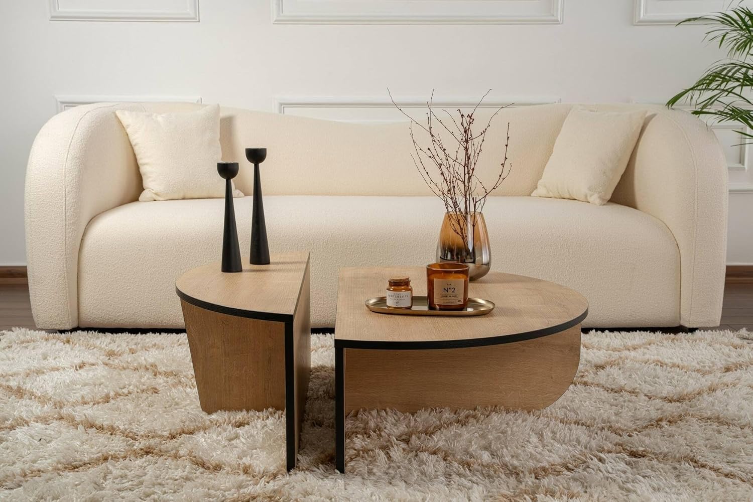 Thumbnail 4 de Dmora Feglino tavolino basso da salotto 90x60 cm in rovere e nero