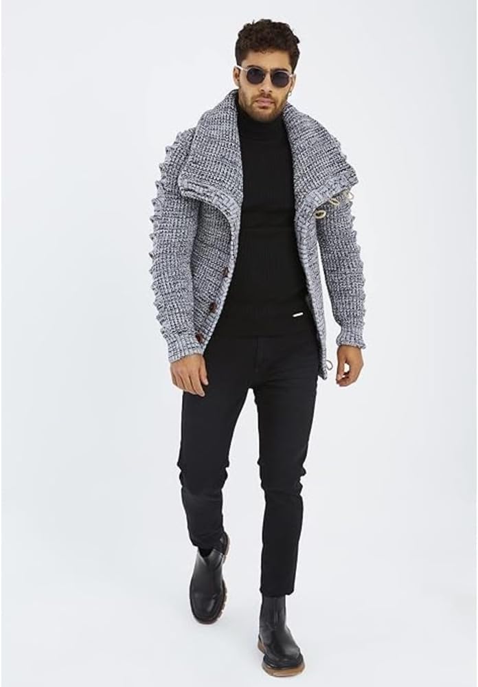 Thumbnail 5 de Leif Nelson LN-5575 Maglione Uomo con Collo a Scialle