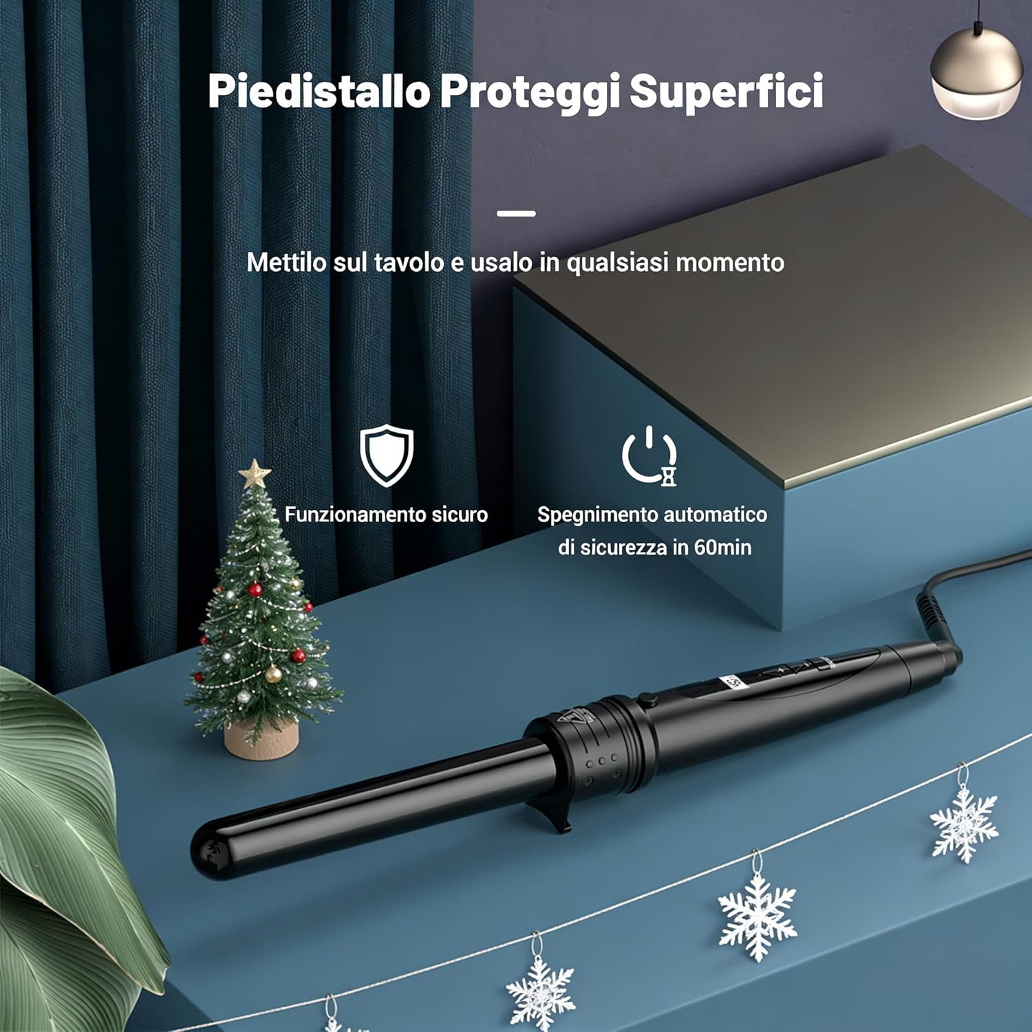 Detalle 2 de Ferro Arricciacapelli 5 in 1 ET-W301: versatilità professionale con controllo LCD
