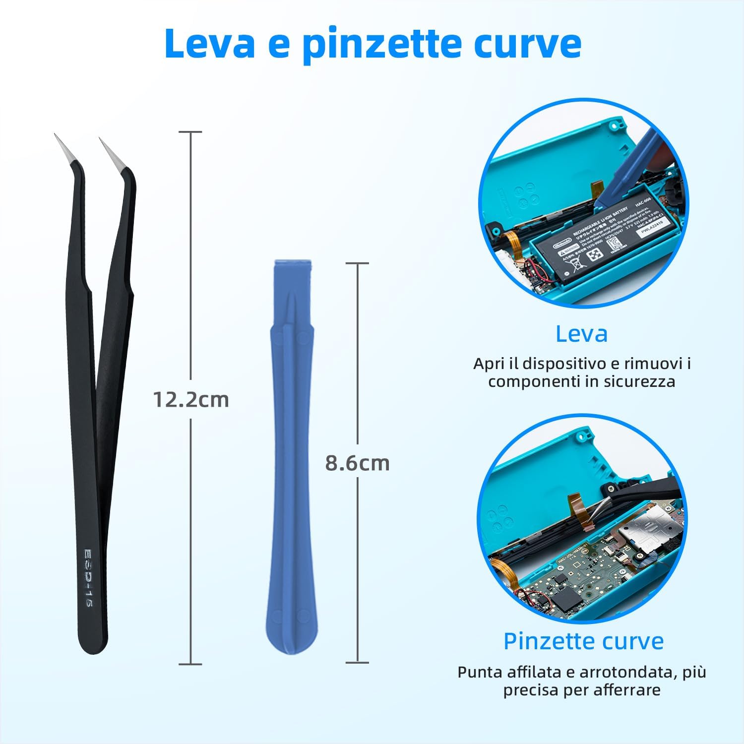 Detalle 2 de Tolesum kit di riparazione joystick analogico 3D per Joy-Con NS Switch/Switch OLED e Switch Lite (kit nero)