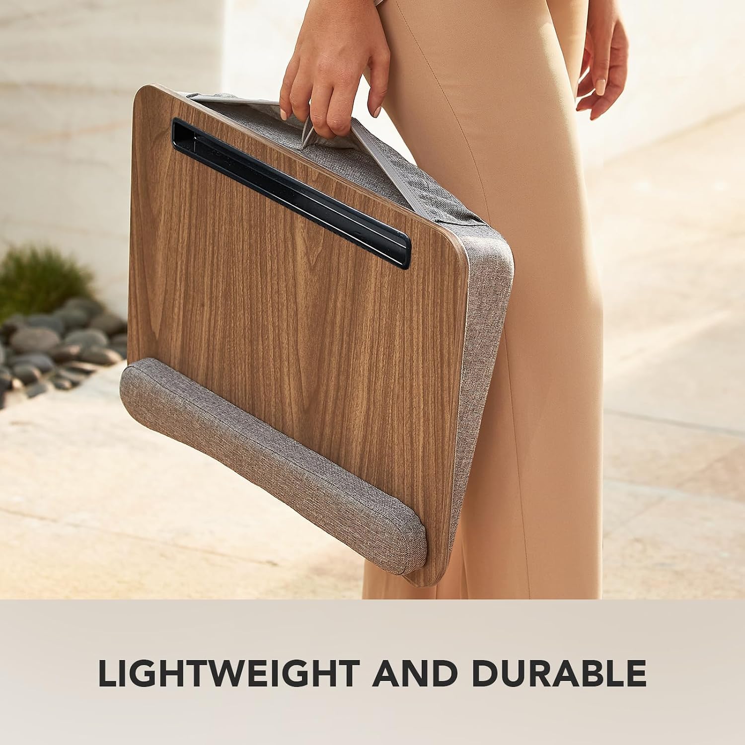 Thumbnail 6 de HUANUO HNLD12 Laptop Lap Desk with Cushion, 15.6-Inch Fit, Woodgrain