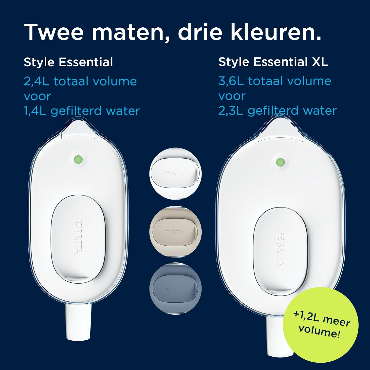 Detalle 2 de BRITA Style Essential 1058212 Water Filter Jug, 2.4L, LED, White