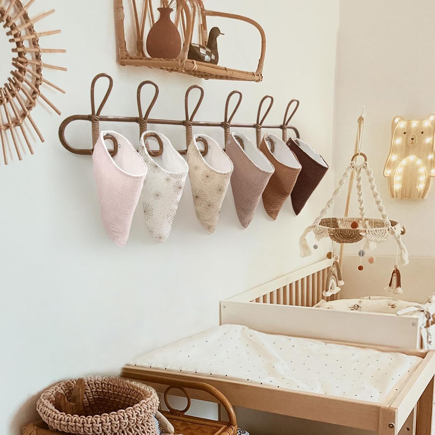 Detalle de lulumoon Baby-Lätzchen Dreieckstuch aus Musselin & Frottee – für Jungen und Mädchen