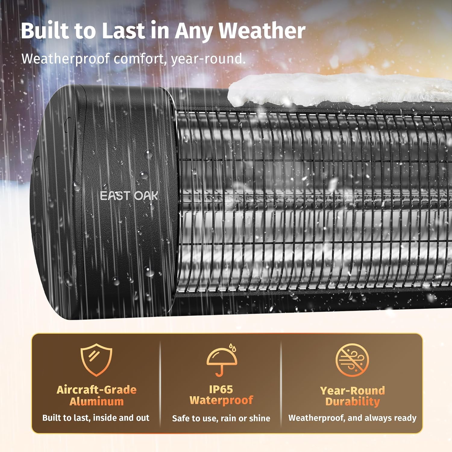 Thumbnail 5 de EAST OAK Outdoor Wall Heater 1500W ⚡