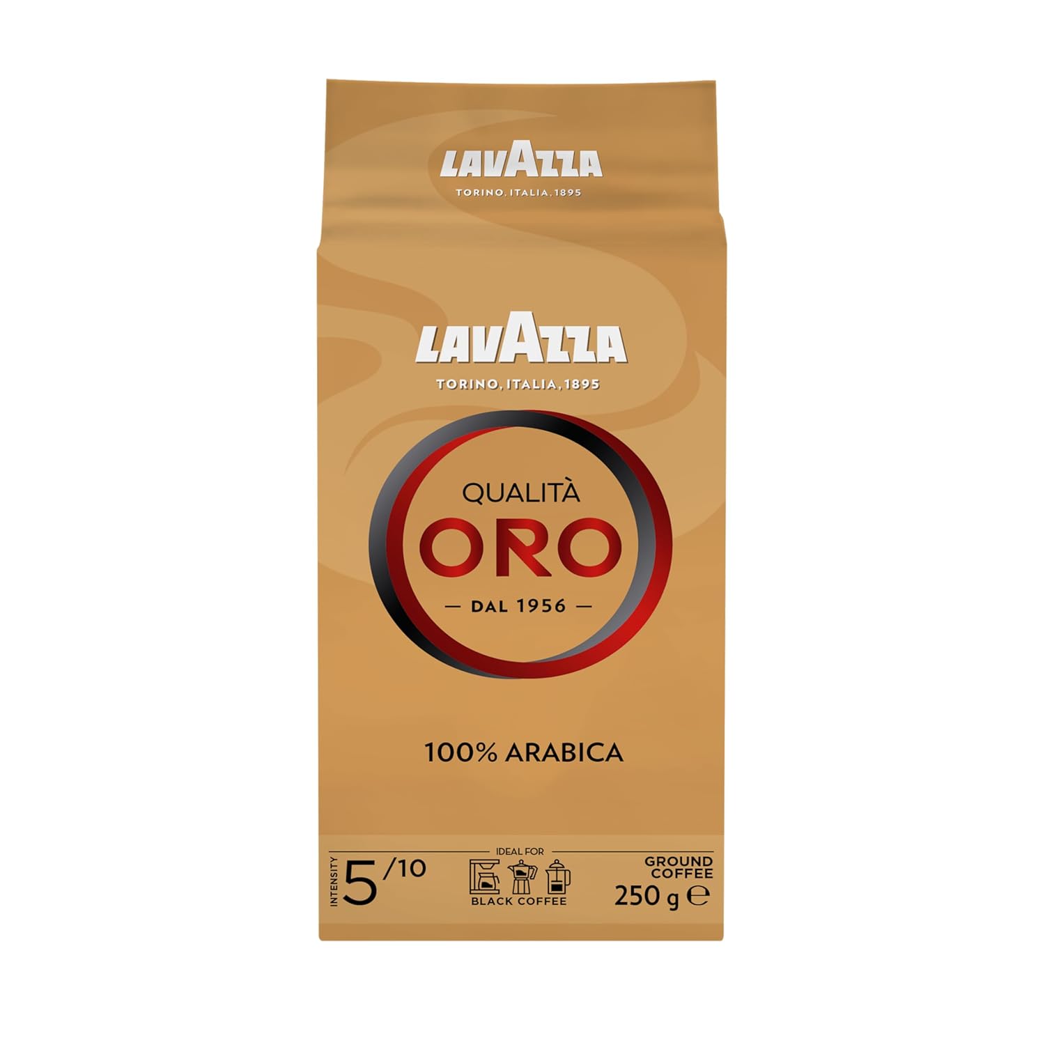 Detalle de Lavazza Qualità Oro – gemahlener Kaffee aus 100 % Arabica, Intensität 5/10 (250 g)