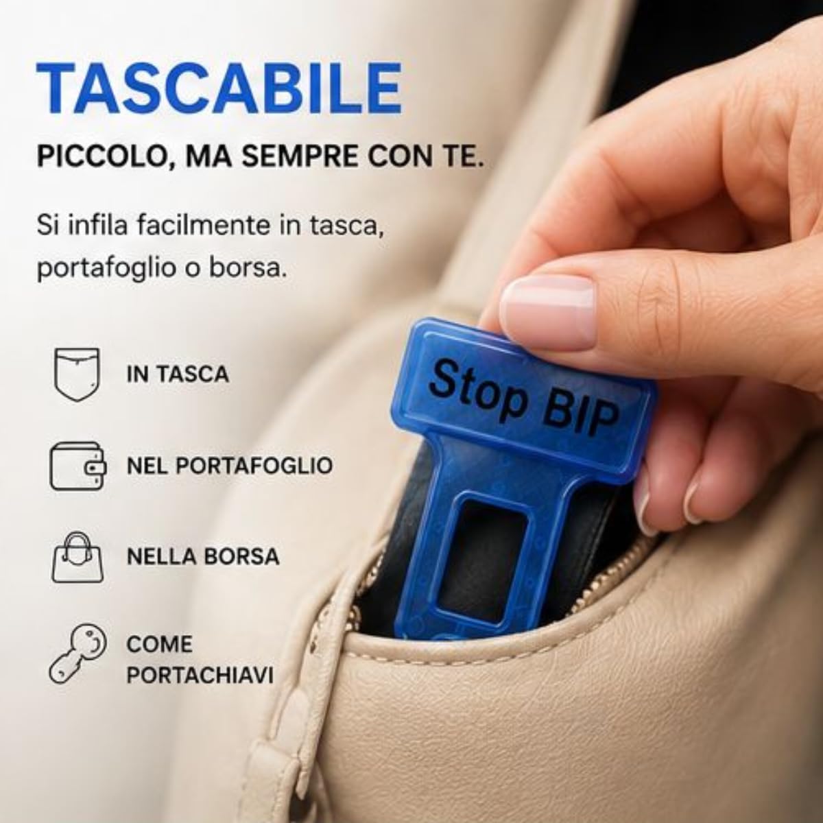 Thumbnail 6 de Stop BIP Clip Cintura Sicurezza Auto Universal – Pack 4 Clip UltraSlim con Portachiavi Omaggio