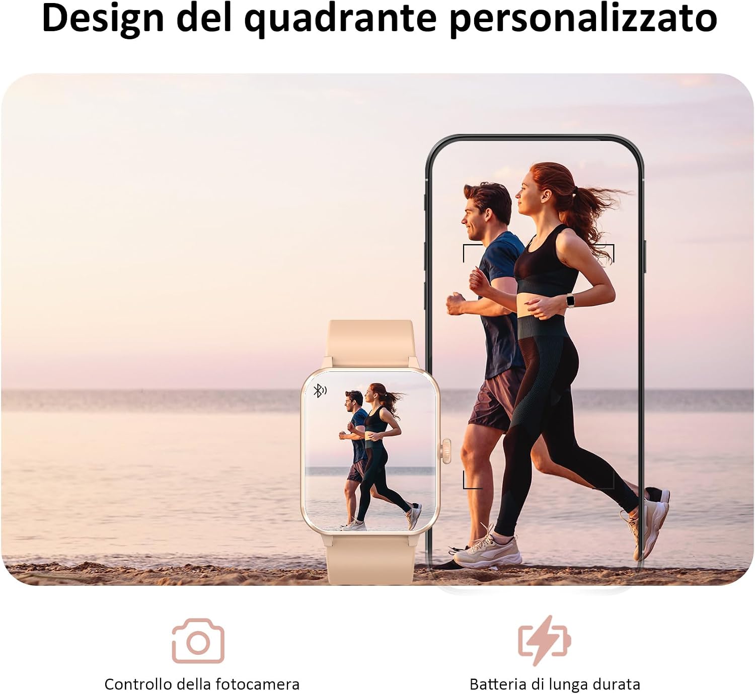 Detalle de Blackview Smartwatch Uomo Donna: chiamate Bluetooth, schermo 1,85'' e monitoraggio salute