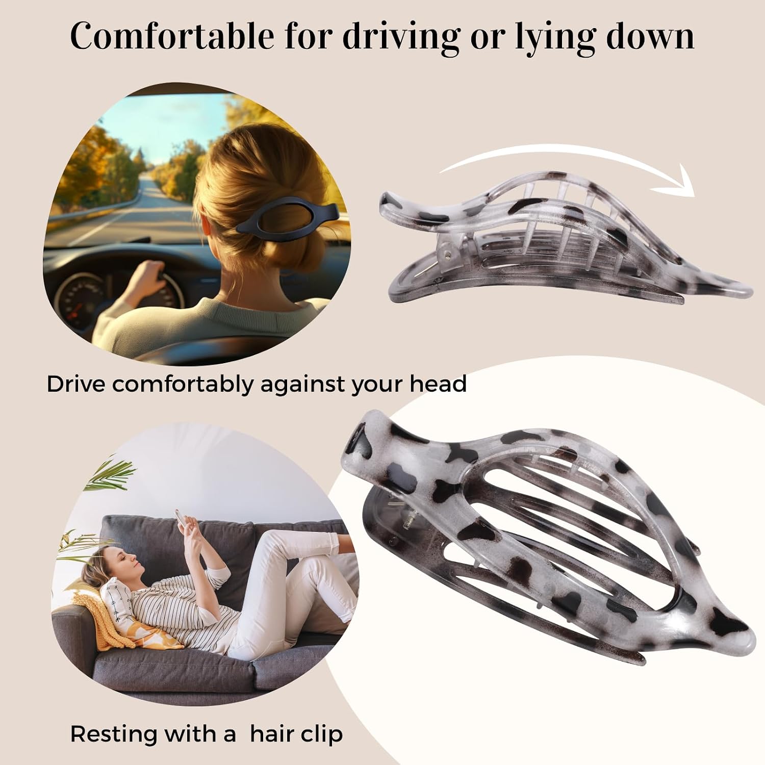 Detalle 2 de Flat Tortoiseshell Hair Clips, 8-Pack