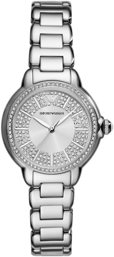 Thumbnail 6 de EMPORIO ARMANI Damenuhr 32 mm Silberton – Quarz-Dreizeigerwerk, Edelstahlband (Milanaise)