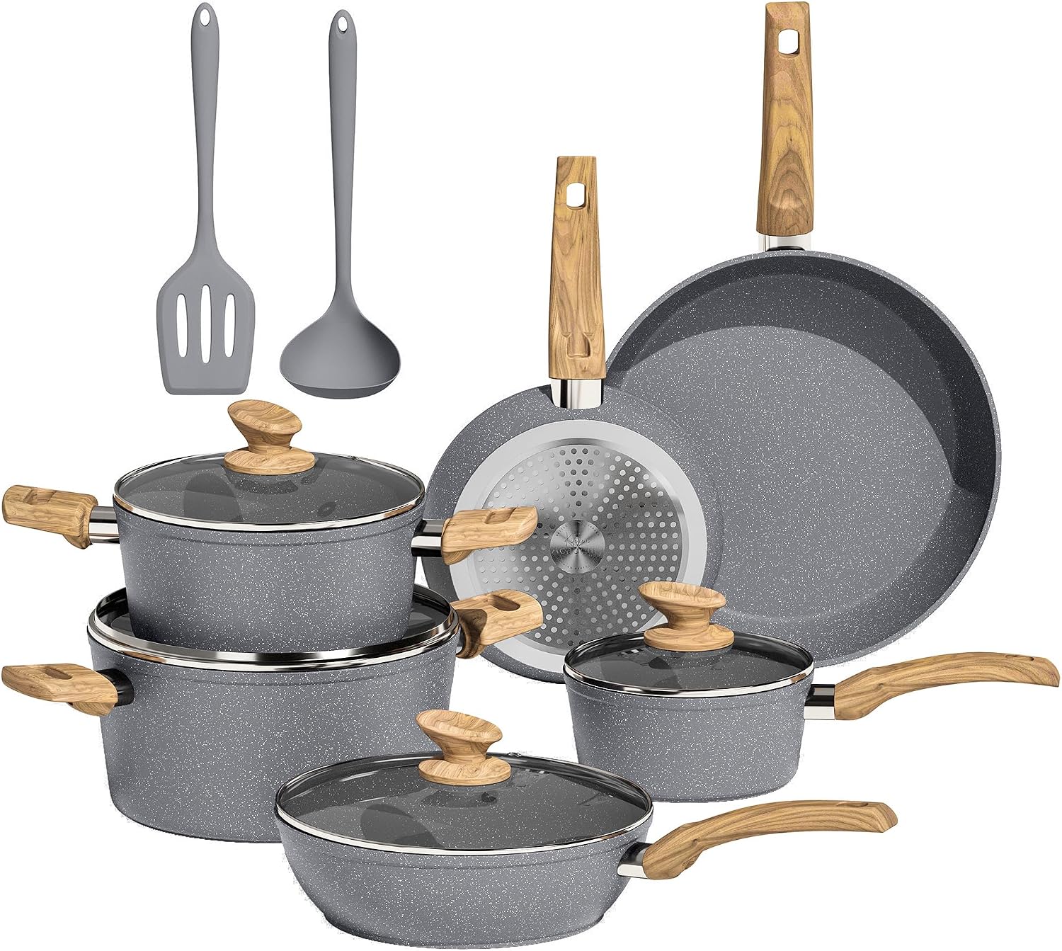 Detalle de Kitchen Academy Topfset 12-teilig Antihaft