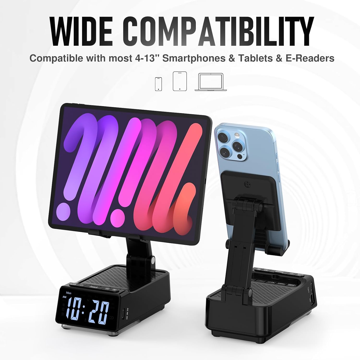 Thumbnail 4 de ZOOI Bluetooth Speaker with Clock & Stand