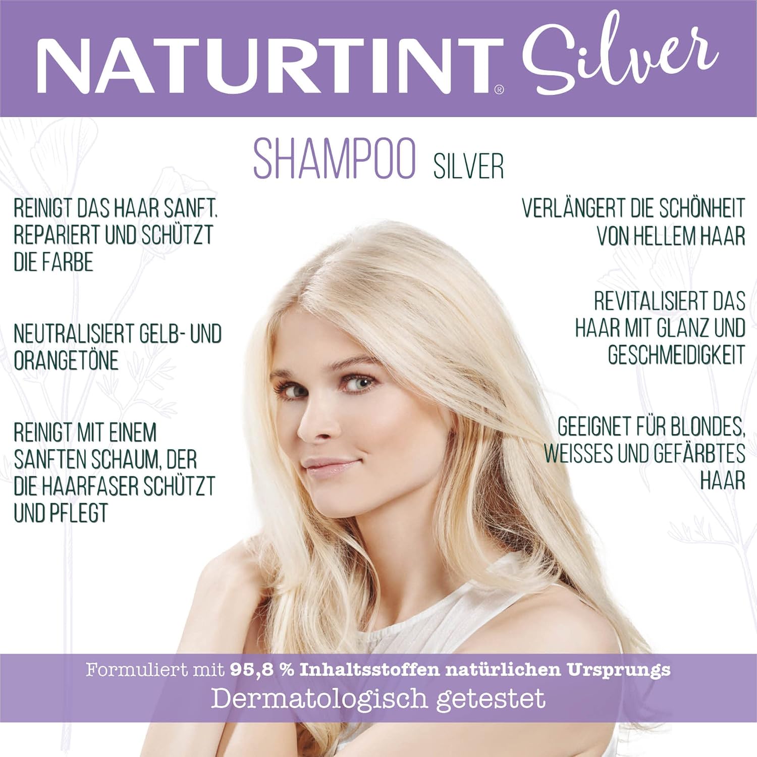 Thumbnail 3 de Naturtint Violet Colour Shampoo – entfernt gelbliche und kupferfarbene Töne im blondem Haar, 330 ml