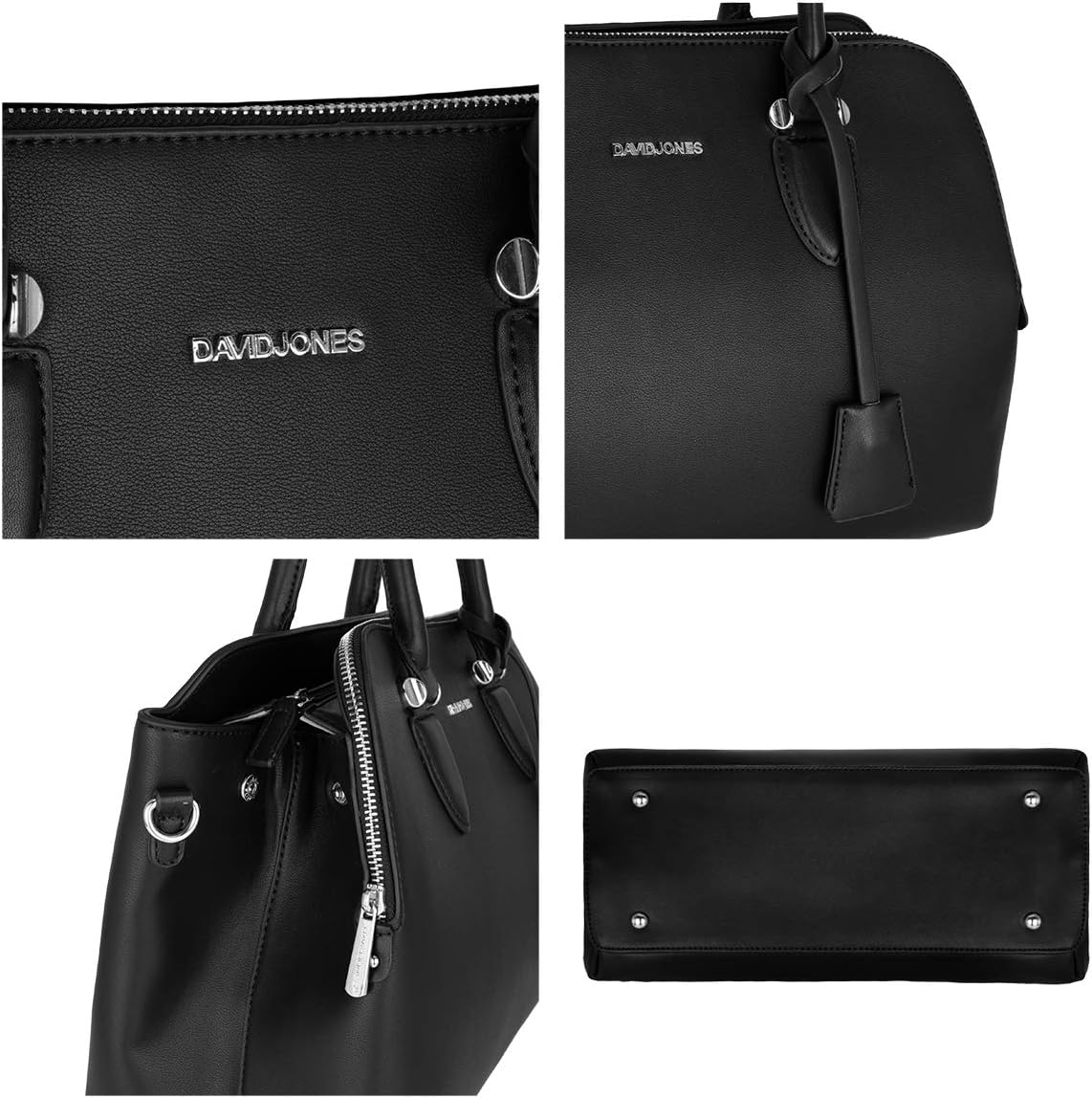 Thumbnail 6 de David Jones Sac à Main Femme Cabas Fourre-Tout en PU – Élégance Quotidienne, Noir