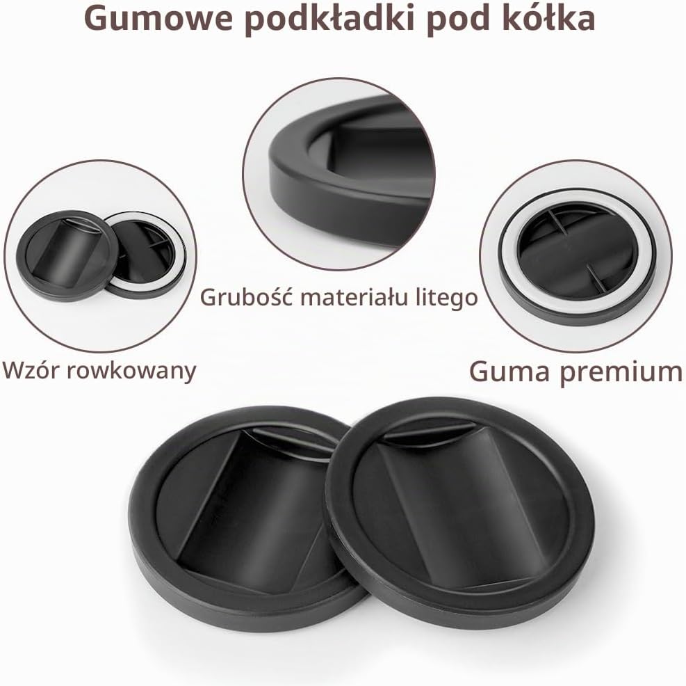 Detalle de OSDUE P2-HSDJD240828-FBA gumowe podkładki pod kółka, 6 sztuk